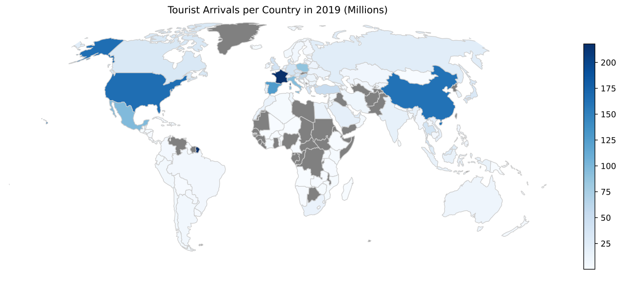 Top 50 Most Visited Countries in the World